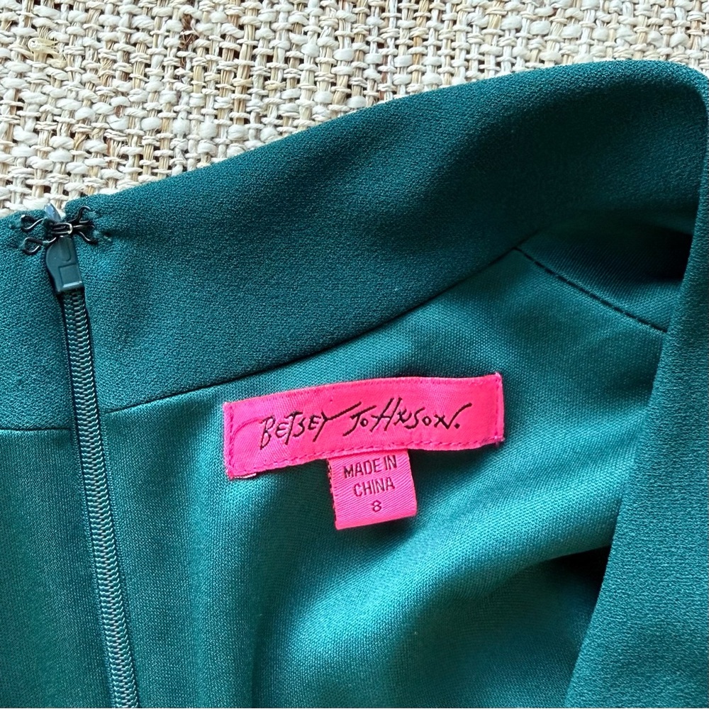 Betsey Johnson Teal V-Neck Mini Dress - Picture 3 of 5